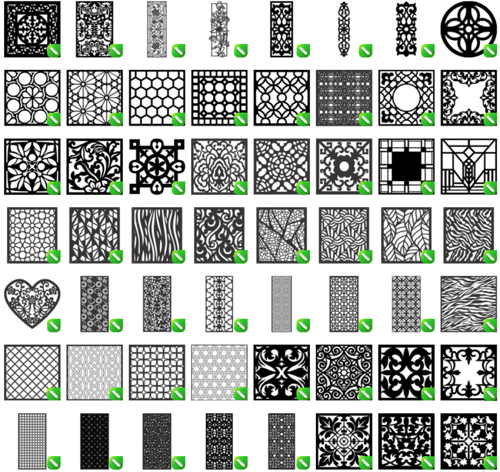 120 تصميم زخارف CNC ليزر - بارتشن - أبواب - حديد /...