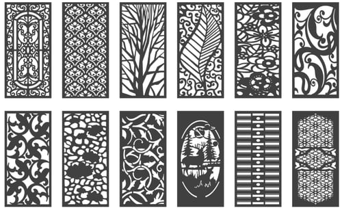 120 تصميم زخارف CNC ليزر بصيغة DXF - بارتشن - أبوا...