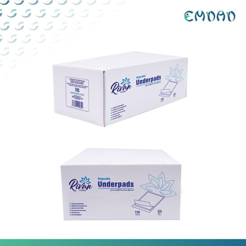 مفرش سرير (أندر باد)ابيض ريفان كرتون 150 حبة