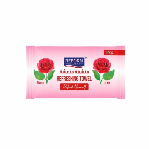 Moist towel with refreshing rose scent from Reborn...