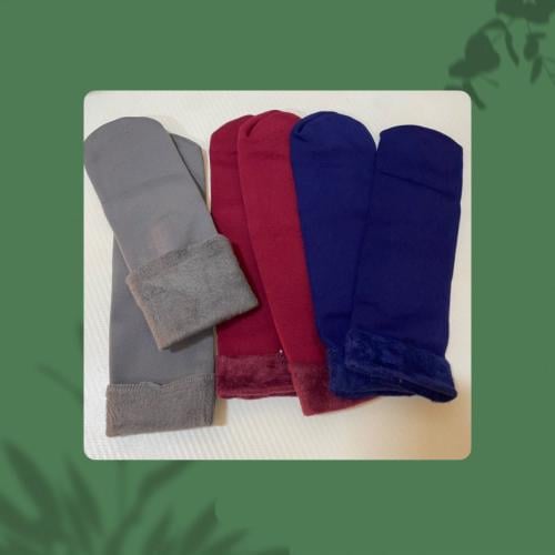 جوارب فرديه للاقدام مبطنه بالفرو الناعم