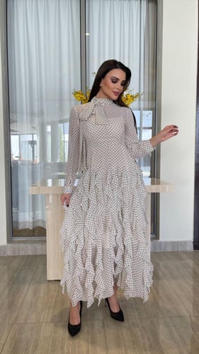 فستان تركي منقط