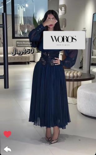 فستان شيفون اسود