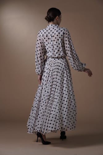 فستان بولكا دوت كلاسيك