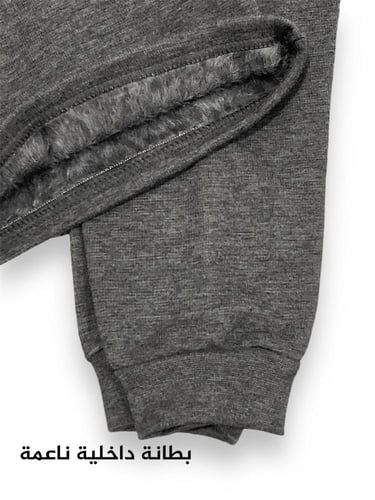 بيجامه داخلية شتوية رمادي (رقبه)