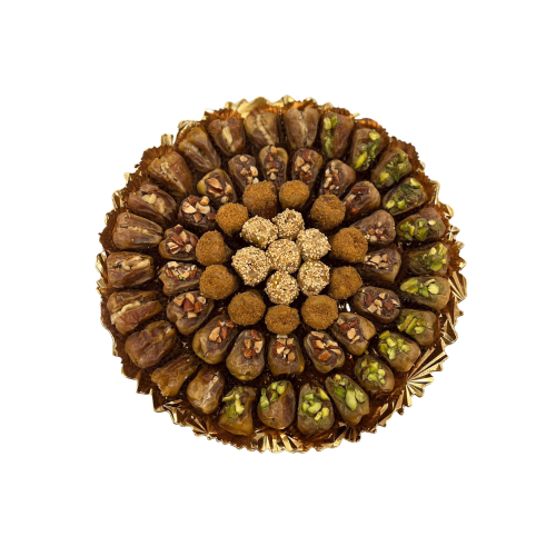 تمر شوكلاتة كبير ( صحن ذهبي )