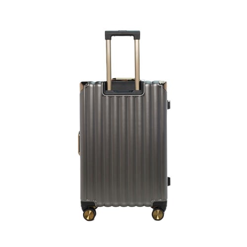 طقم شنط سفر 3 قطع ألمنيوم بإطار ذهبي مع هوك تعليق...