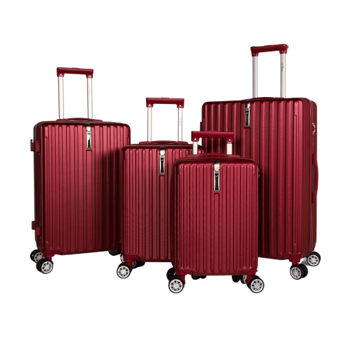 شنط سفر 4 قطع فايبر متينة ضد الكسر مع هوك لتعليق ا...