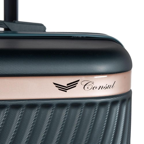 طقم شنط سفر 4 قطع من حقائب القنصل خامة ABS مقاومة...