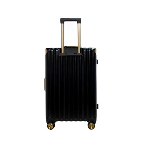 طقم شنط سفر 3 قطع ألمنيوم بإطار ذهبي مع هوك تعليق...