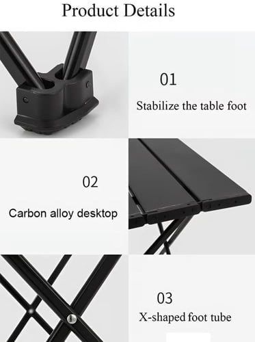 طاولة تخييم قابلة للطي من حقائب القنصل مع مادة سبا...