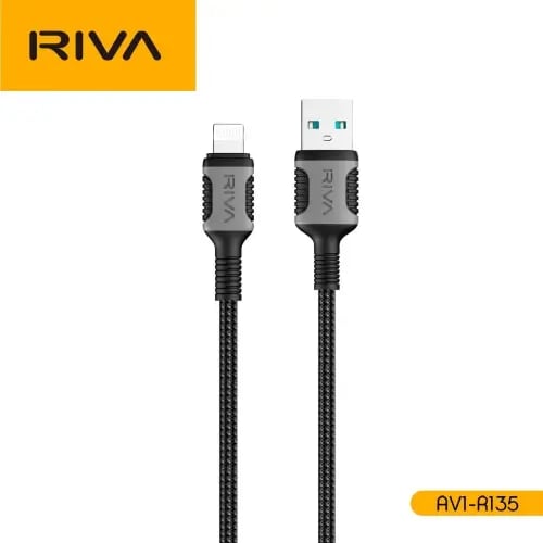 كيبل شحن آيفون قماشي من ريفا (RIVA AVI-R135)