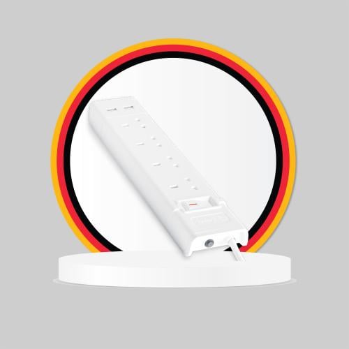 وصلة طاقة بـ 4 مقابس و منفذين USB للشحن السريع كيب...