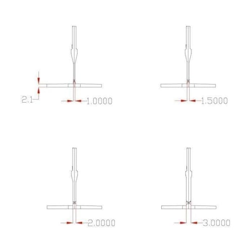 فواصل تسوية البلاط 200قطعة 2.5mm كيس أقتصادي مع ال...