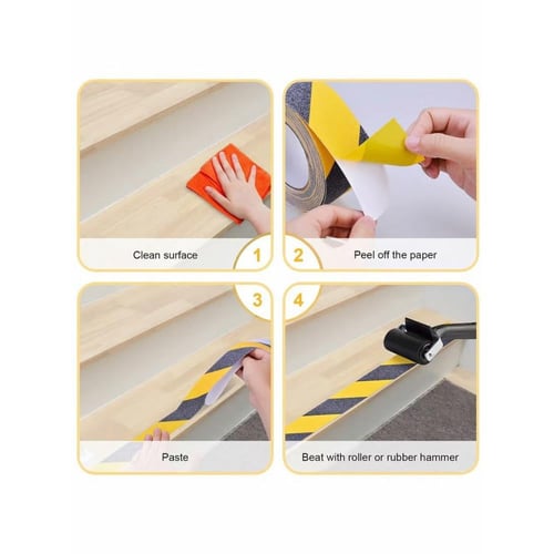 شريط لاصق أرضيات مانع زحلقة طول 18 متر والعرض 5 سم...