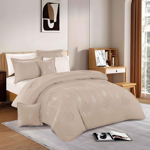 مفرش صيفي مزدوج 8 قطع مطرز