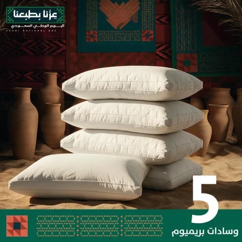 خمس وسادات بريميوم الفندقية " Premium "
