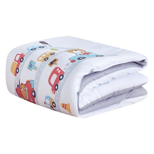 طقم مفارش مواليد بحواجز حماية رمادي