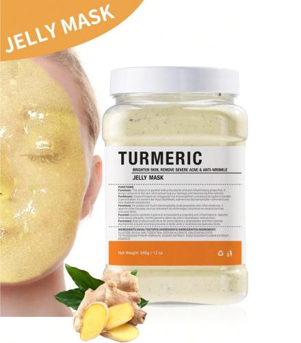 قناع الوجه الجيلاتيني بالكركم والذهب