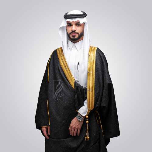 بشت عزّ شتوي يدوي ملكي زري ألماني خام لاما