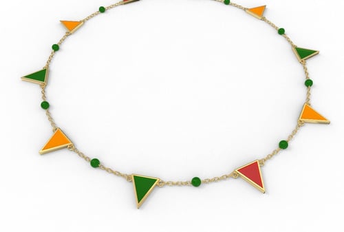 Al-Asiri cat necklace, 18-karat gold