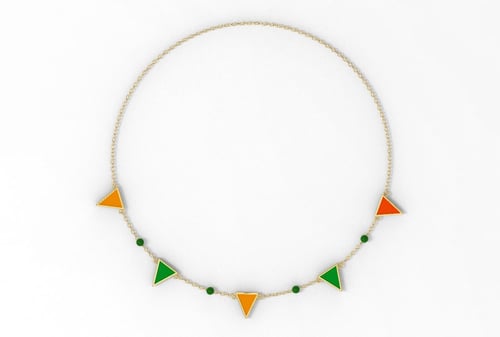 Al-Asiri cat necklace - natural green agate stone