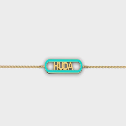 Gold bracelet 18 karat aqua color HUDA