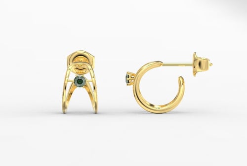 Fly the galaxy with natural green stone