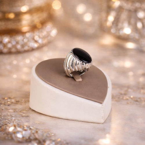 Silver ring with agate, Shafa Al-Abd, Yemeni, rare