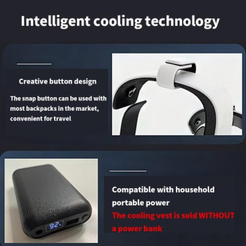 سترة تبريد بتقنية شبه الموصل (Ice Heart) مع مراوح...