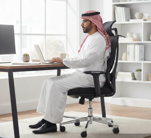 كرسي مكتب دوّار – ظهر عالي