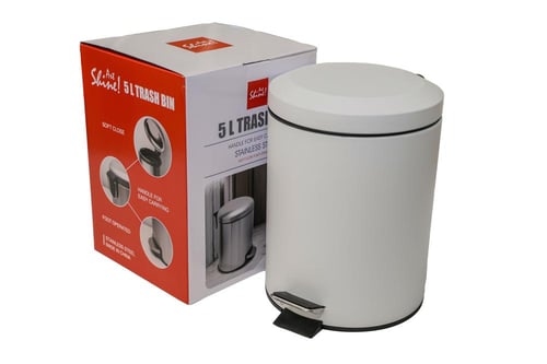 سلة قمامة أبيض5 لتر