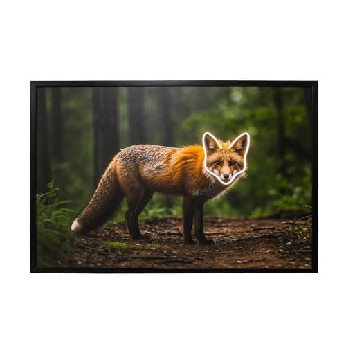 لوحة جدارية لثعلب بتصميم فني مميز | لوحات مضيئة جم...