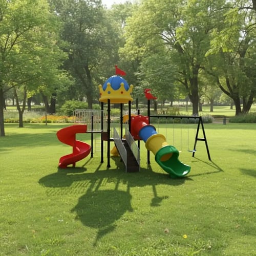 مجموعة زحاليق ومراجيح متعددة كبيرة