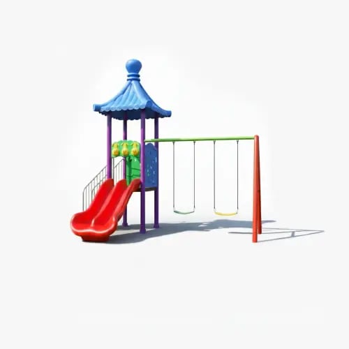 مجموعة زحاليق ومراجيح صغيرة الحجم