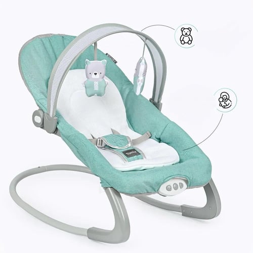 كرسي هزاز للاطفال للرضع مع حزام أمان والعاب