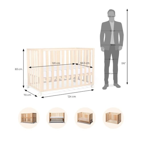 سرير الأطفال الخشبي