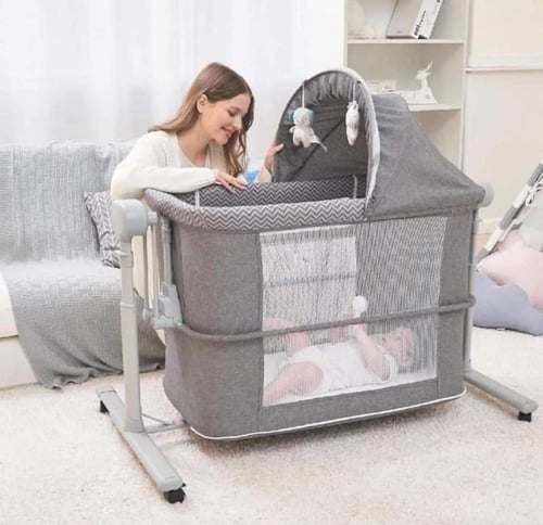 ‏سرير أطفال next to me هزاز اكتروني