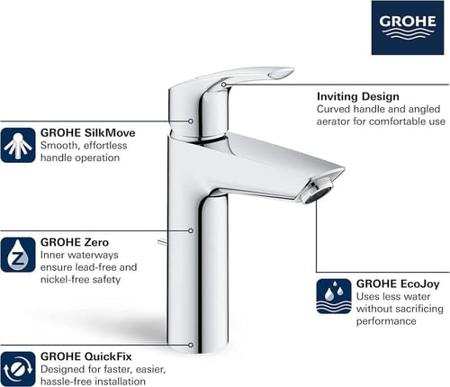 خلاط مغسلة جروهي يورو سمارت | (GROHE EUROSMART (S
