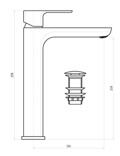 خلاط مغسلة عالي بمقبض فردي من سلسلة ماركس | Marx S...