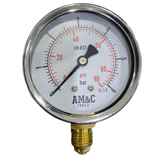 ساعه ضغط ٦ بار ١/٤ بوصه | Pressure Gauge 6 Bar 1/4...