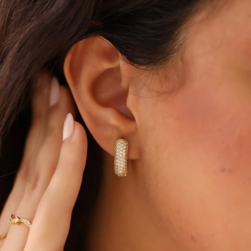 اقراط Shiny ذهبي