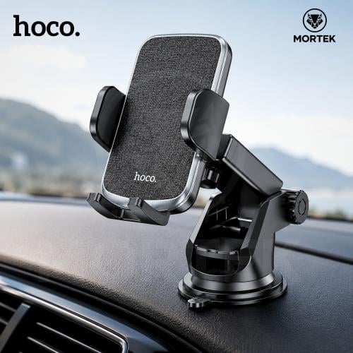 HOCO CA95 Polaris Car Holder حامل جوال سيارة هوكو CA95 Polaris تلسكوبي للتابلوه أو الزجاج، مناسب 4.5-6.7 إنش - أسود