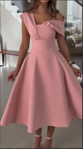 Linda midi dress (charming pink)
