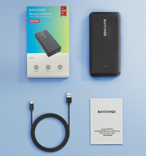 باور بانك RAVPower PD Pioneer 20000mAh 15W 4-Port....