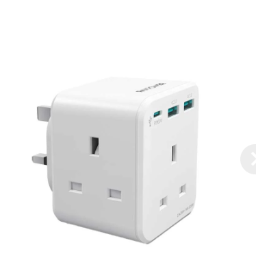 شاحن جداري RAVPower 20W 3-Port مزود بـ 3 منافذ تيا...