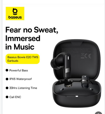 سماعات الأذن هذه هي Baseus Bowie E20 True Wireless...