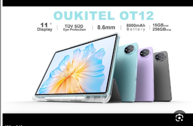ابلت Oukitel OT12 باللون الأزرق، ويتميز بذاكرة تخز...