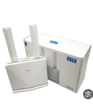 راوتر ZTE K10، وهو جهاز توجيه لاسلكي (CPE) يعمل بش...