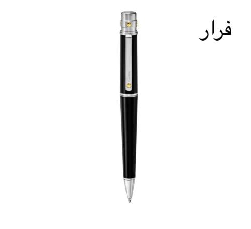 قلم كارتير سانتوس اسود وفضي مذهب
